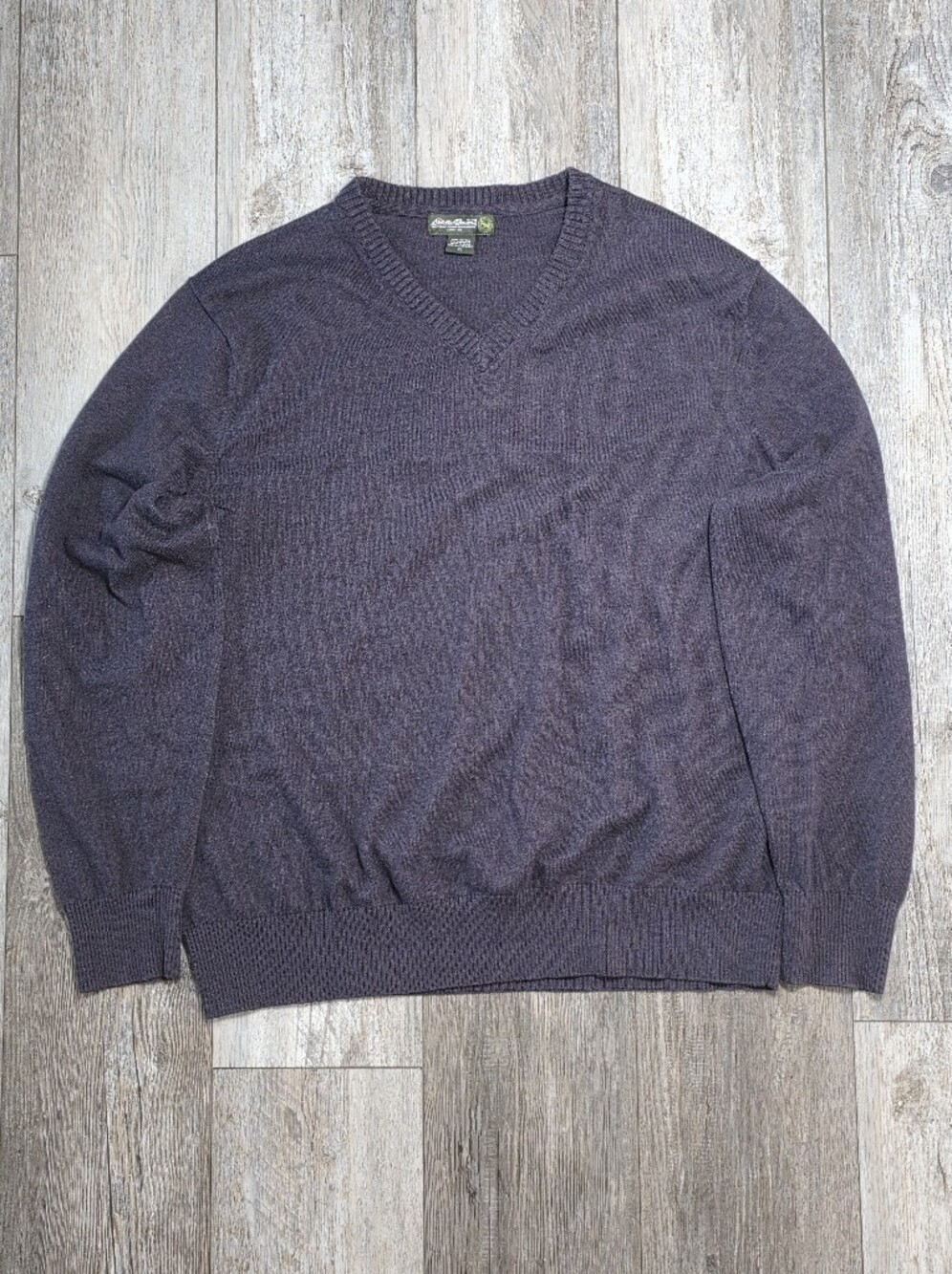 Eddie Bauer Men's Cotton Cashmere V-neck Sweater Sz XL 2009